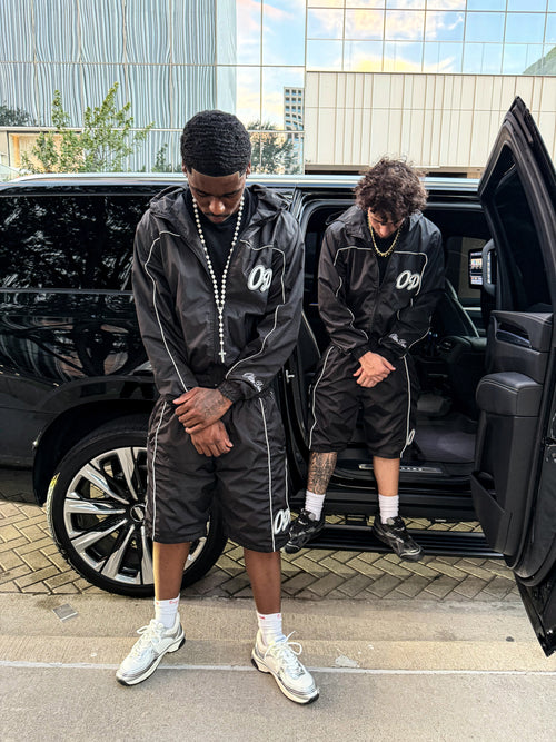 Black "OD" Reflective Windbreaker Set